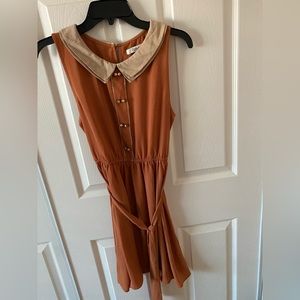 Summer Chiffon Dress with Collar